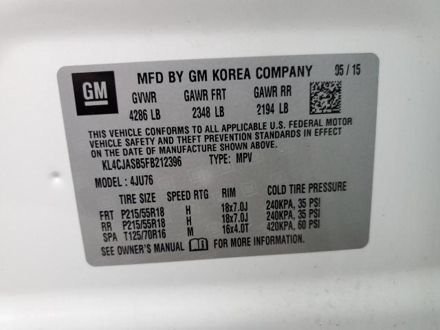 Photo 14 from auction – 2015 BUICK ENCORE with VIN KL4CJASB5FB212396