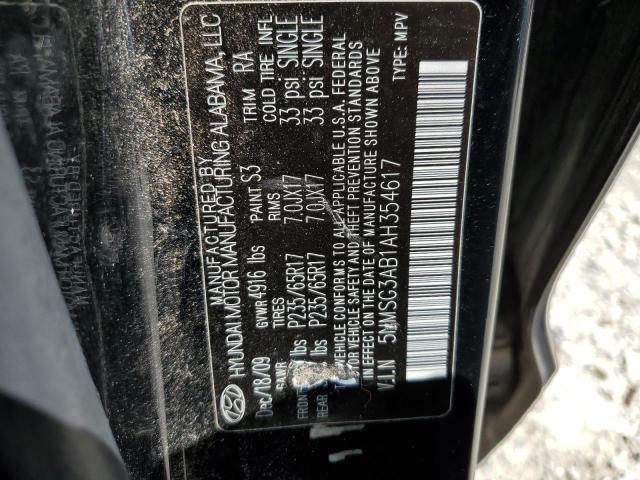 Photo 14 from auction – 2010 HYUNDAI SANTA FE G with VIN 5NMSG3AB1AH354617