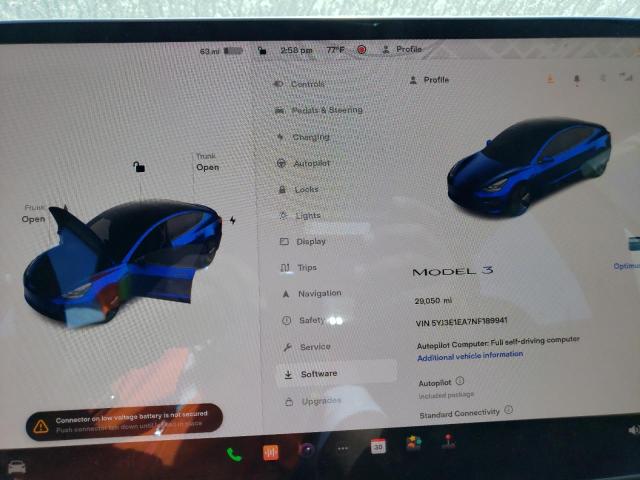 Photo 9 from auction – 2022 TESLA MODEL 3 with VIN 5YJ3E1EA7NF189941