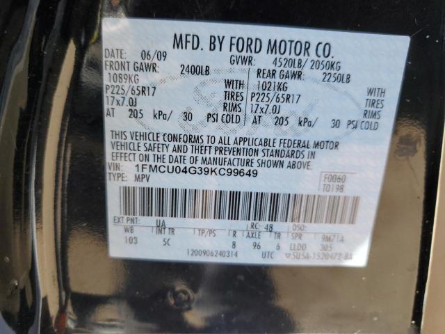 Photo 14 from auction – 2009 FORD ESCAPE LIM with VIN 1FMCU04G39KC99649