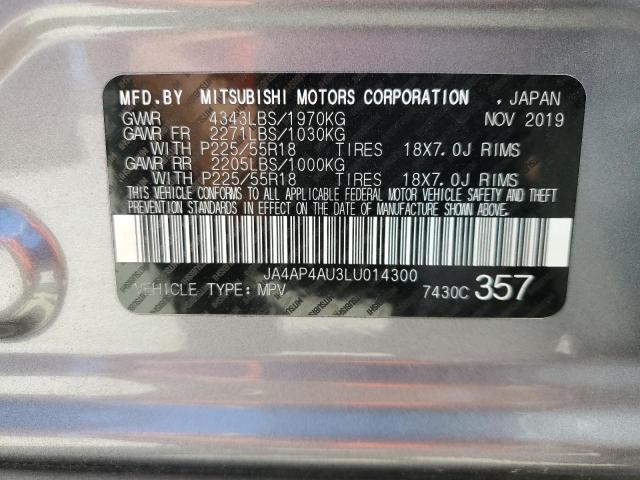 Photo 14 from auction – 2020 MITSUBISHI OUTLANDER with VIN JA4AP4AU3LU014300