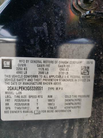 Photo 14 from auction – 2016 GMC TERRAIN SL with VIN 2GKALPEK3G6339551