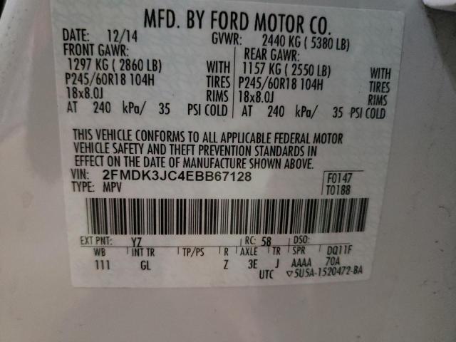 Photo 14 from auction – 2014 FORD EDGE SEL with VIN 2FMDK3JC4EBB67128