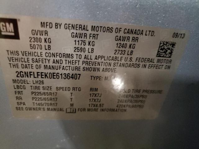 Photo 14 from auction – 2014 CHEVROLET EQUINOX LT with VIN 2GNFLFEK0E6136407
