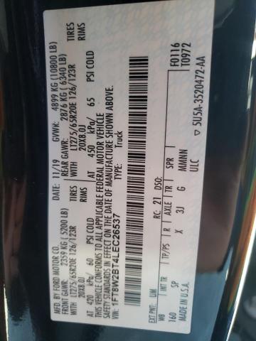 Photo 14 from auction – 2020 FORD F250 SUPER with VIN 1FT8W2BT4LEC26537