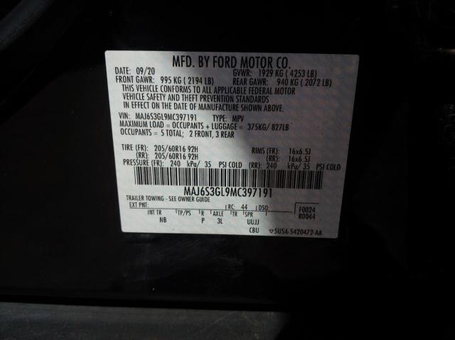 Photo 10 from auction – 2021 FORD ECOSPORT S with VIN MAJ6S3GL9MC397191