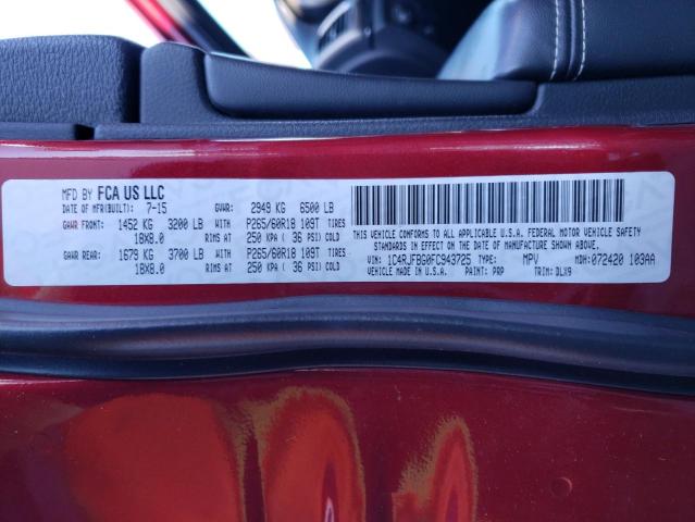 Photo 14 from auction – 2015 JEEP GRAND CHER with VIN 1C4RJFBG0FC943725