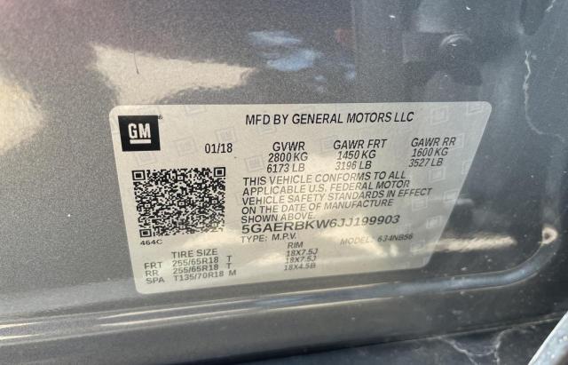 Photo 10 from auction – 2018 BUICK ENCLAVE ES with VIN 5GAERBKW6JJ199903
