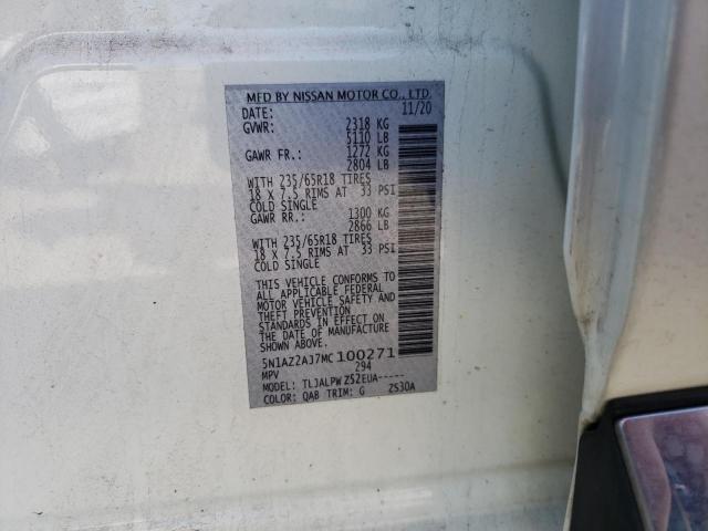 Photo 14 from auction – 2021 NISSAN MURANO S with VIN 5N1AZ2AJ7MC100271