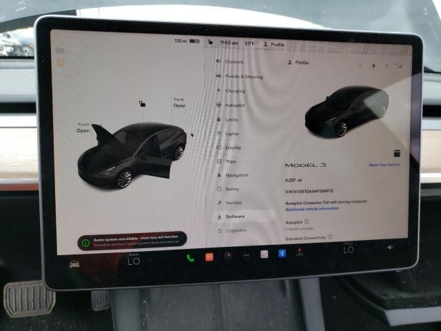Photo 9 from auction – 2022 TESLA MODEL 3 with VIN 5YJ3E1EA4NF296672