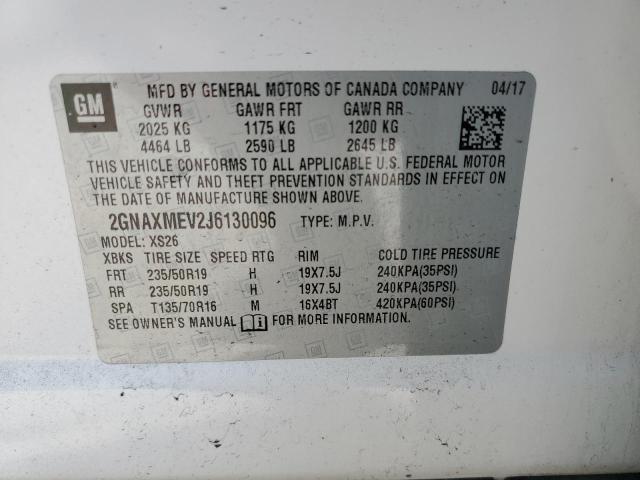Photo 14 from auction – 2018 CHEVROLET EQUINOX PR with VIN 2GNAXMEV2J6130096