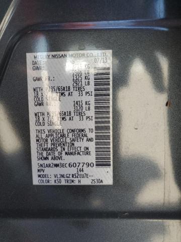 Zdjęcie 14 z aukcji – 2014 NISSAN PATHFINDER z VIN 5N1AR2MM3EC607790