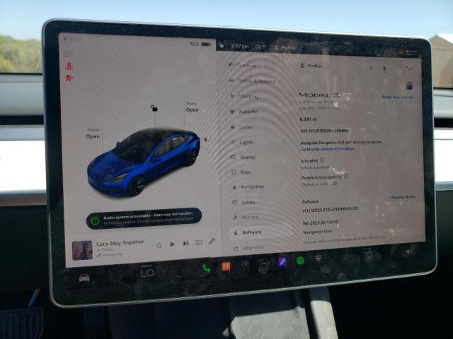 Photo 9 from auction – 2022 TESLA MODEL 3 with VIN 5YJ3E1EB3NF259489