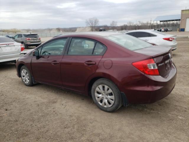Photo 2 from auction – 2012 HONDA CIVIC LX with VIN 19XFB2F50CE034745
