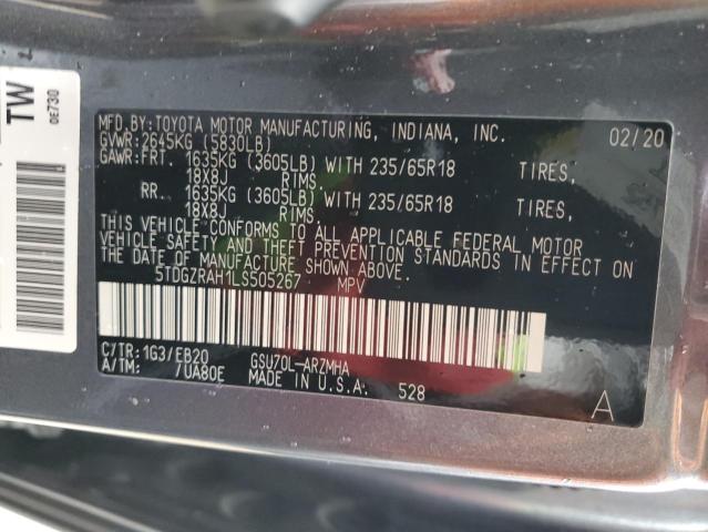 Photo 14 from auction – 2020 TOYOTA HIGHLANDER with VIN 5TDGZRAH1LS505267