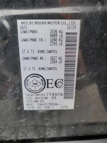 Photo 14 from auction – 2015 NISSAN ROGUE S with VIN 5N1AT2MT1FC774076