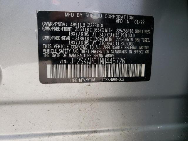 Photo 14 from auction – 2022 SUBARU FORESTER L with VIN JF2SKAPC1NH446726