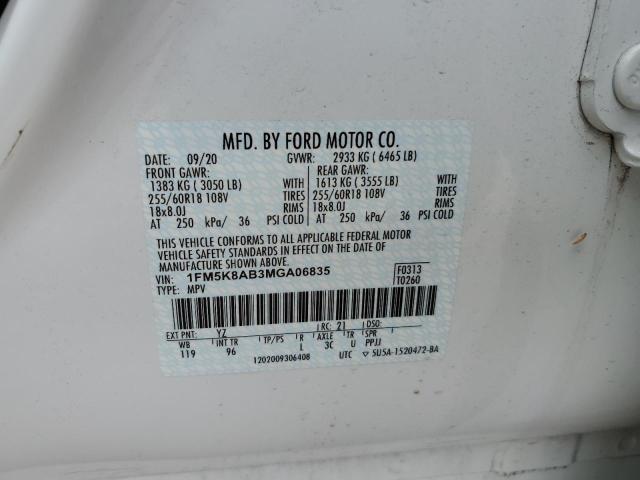 Photo 14 from auction – 2021 FORD EXPLORER P with VIN 1FM5K8AB3MGA06835