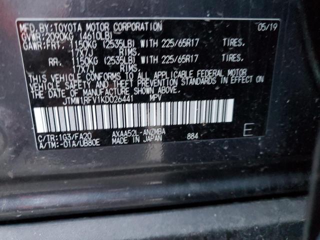 Photo 14 from auction – 2019 TOYOTA RAV4 XLE with VIN JTMW1RFV1KD026441