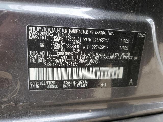 Photo 14 from auction – 2022 TOYOTA RAV4 LE with VIN 2T3H1RFV4NC181177