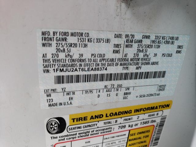 Photo 14 from auction – 2020 FORD EXPEDITION with VIN 1FMJU2AT6LEA88374