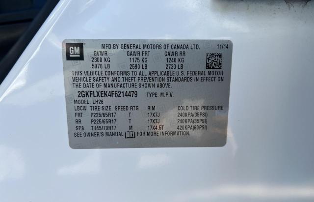 Photo 10 from auction – 2015 GMC TERRAIN SL with VIN 2GKFLXEK4F6214479