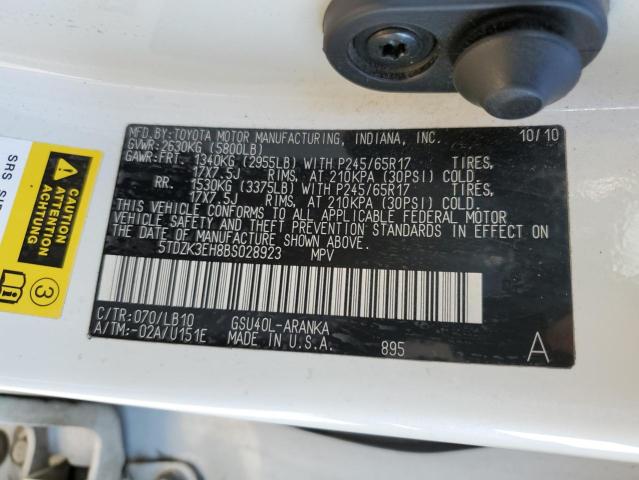 Photo 14 from auction – 2011 TOYOTA HIGHLANDER with VIN 5TDZK3EH8BS028923
