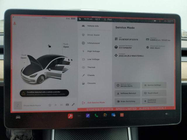 Photo 9 from auction – 2018 TESLA MODEL 3 with VIN 5YJ3E1EB7JF122078