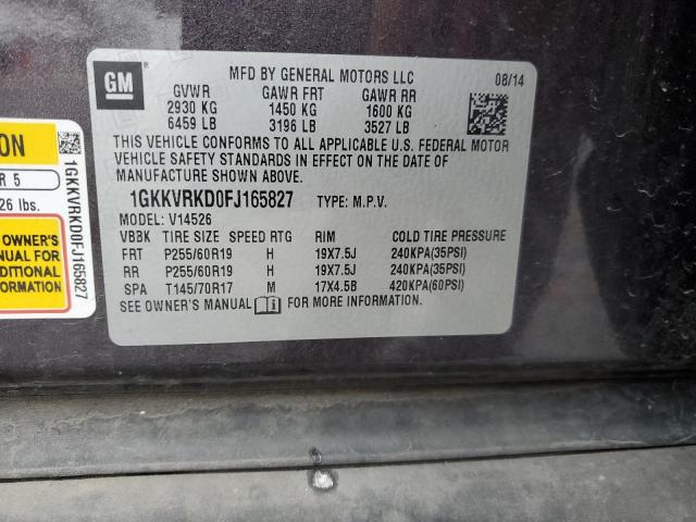 Photo 14 from auction – 2015 GMC ACADIA SLT with VIN 1GKKVRKD0FJ165827