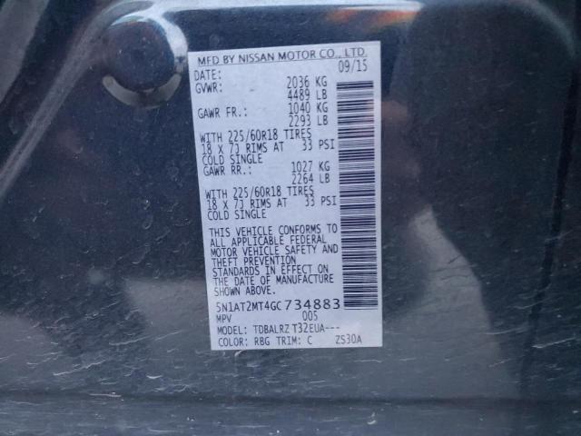 Photo 14 from auction – 2016 NISSAN ROGUE S with VIN 5N1AT2MT4GC734883