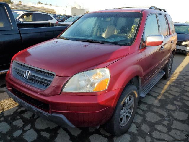HONDA PILOT EXL 2003 with VIN 2HKYF18663H527323 - Photo from auction