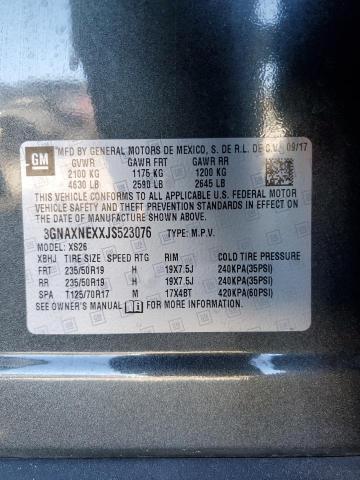 Photo 14 from auction – 2018 CHEVROLET EQUINOX PR with VIN 3GNAXNEXXJS523076