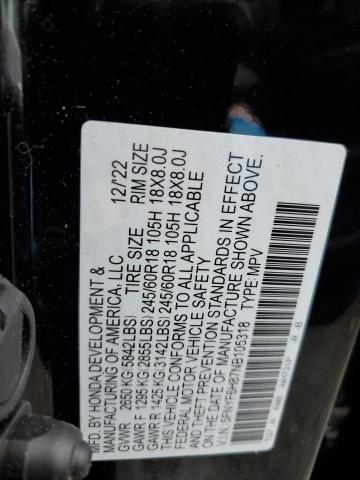 Photo 14 from auction – 2022 HONDA PILOT TRAI with VIN 5FNYF6H87NB105318