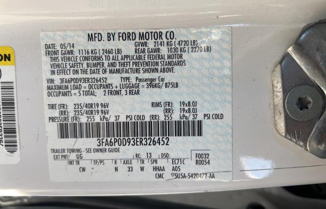 Photo 10 from auction – 2014 FORD FUSION TIT with VIN 3FA6P0D93ER326452