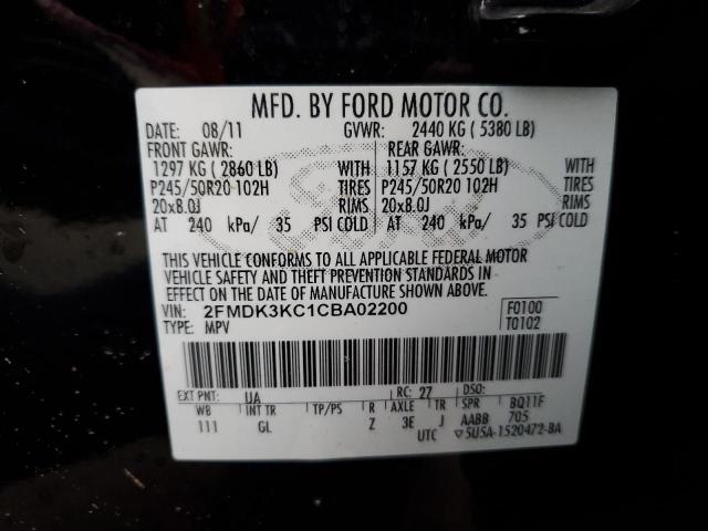 Photo 14 from auction – 2012 FORD EDGE LIMIT with VIN 2FMDK3KC1CBA02200