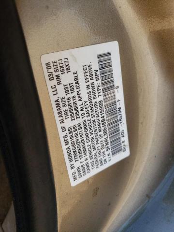 Photo 14 from auction – 2008 HONDA ODYSSEY EX with VIN 5FNRL38648B415909