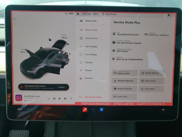 Photo 9 from auction – 2022 TESLA MODEL Y with VIN 7SAYGDEE4NA002207