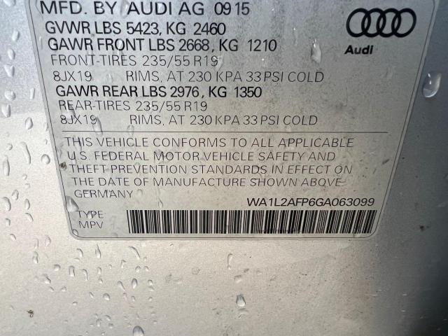 Photo 10 from auction – 2016 AUDI Q5 PREMIUM with VIN WA1L2AFP6GA063099