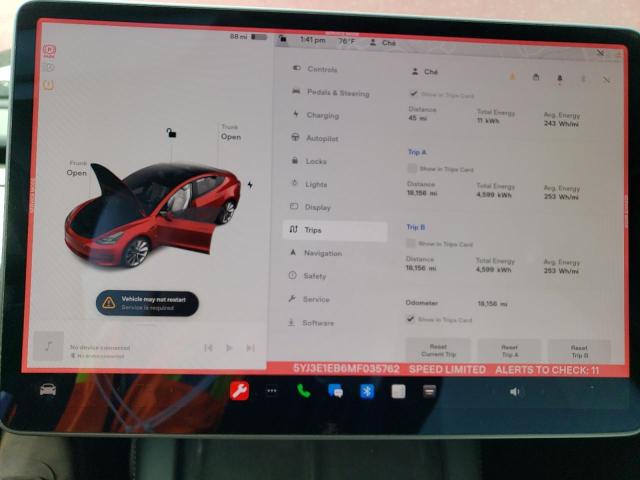 Photo 9 from auction – 2021 TESLA MODEL 3 with VIN 5YJ3E1EB6MF035762
