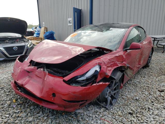 TESLA MODEL 3 2022 with VIN 5YJ3E1EB7NF185008 - Photo from auction