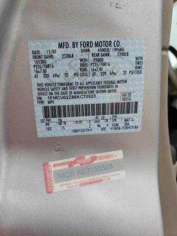Photo 14 from auction – 2008 FORD ESCAPE XLS with VIN 1FMCU02Z88KC70523