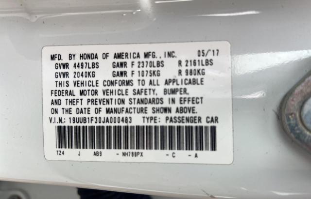 Photo 10 from auction – 2018 ACURA TLX with VIN 19UUB1F30JA000483