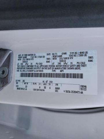 Photo 14 from auction – 2015 LINCOLN MKC with VIN 5LMCJ1A90FUJ41805