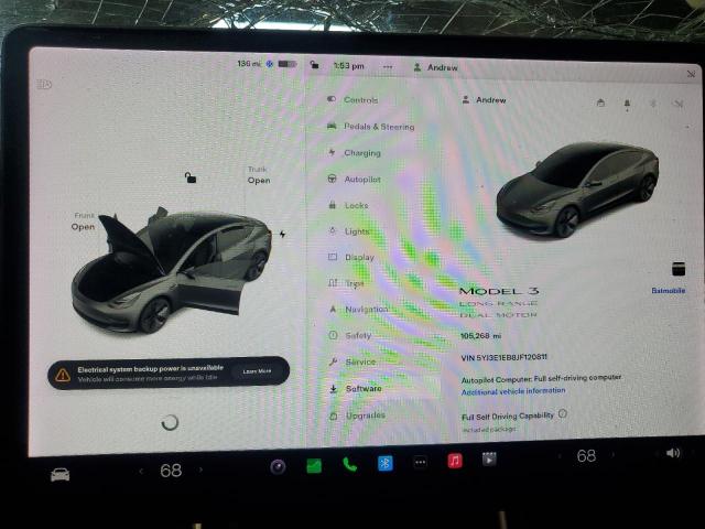 Photo 9 from auction – 2018 TESLA MODEL 3 with VIN 5YJ3E1EB8JF120811