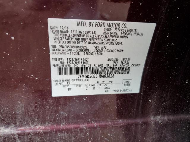 Photo 14 from auction – 2017 FORD FLEX SEL with VIN 2FMGK5C85HBA03828