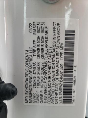 Photo 14 from auction – 2022 HONDA CR-V EX with VIN 7FARW2H54NE015504