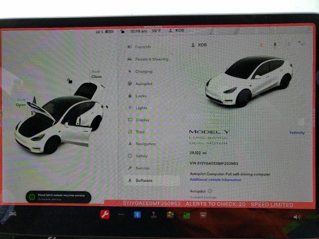 Photo 9 from auction – 2021 TESLA MODEL Y with VIN 5YJYGAEE0MF250953