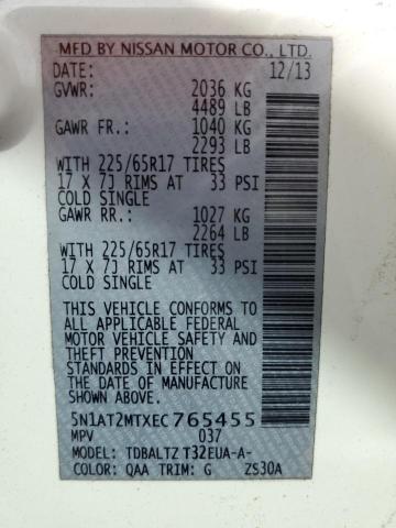 Photo 14 from auction – 2014 NISSAN ROGUE S with VIN 5N1AT2MTXEC765455