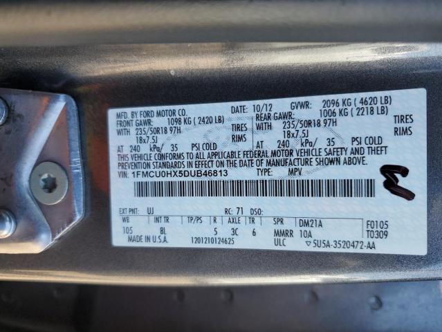 Photo 14 from auction – 2013 FORD ESCAPE SEL with VIN 1FMCU0HX5DUB46813