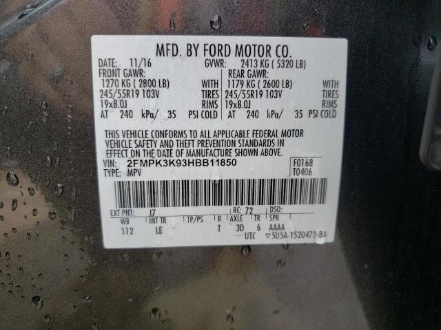 Photo 14 from auction – 2017 FORD EDGE TITAN with VIN 2FMPK3K93HBB11850